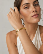 Hammerered Gold Cuff Bracelet