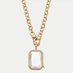 Emerald Crystal Locket Necklace