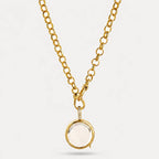 Halo Crystal Locket Necklace