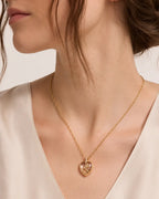 Heart Crystal Locket Necklace