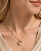 Halo Crystal Locket Necklace