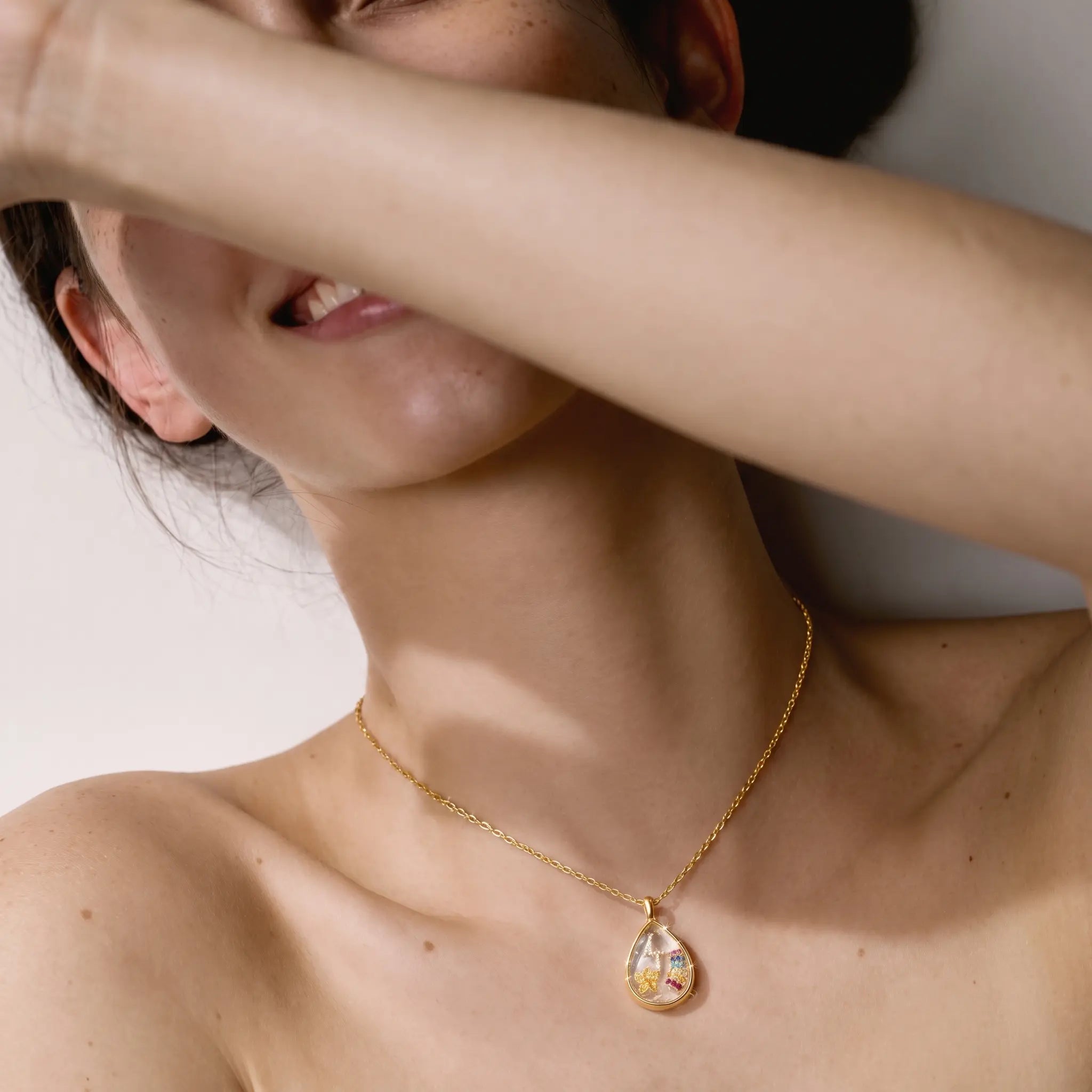 Ocean Crystal Locket Necklace